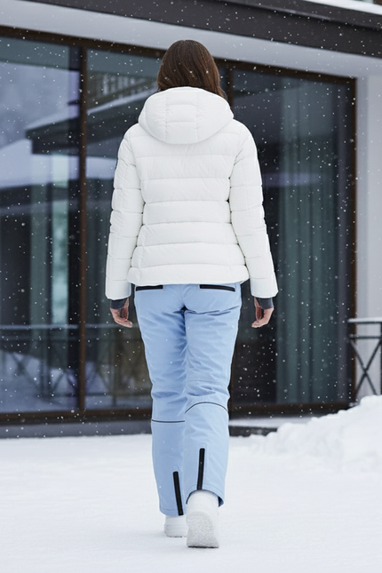 Pantalon De Ski Bleu Ciel Femme Imperméable Coupe Droite - Polyester - vue 2