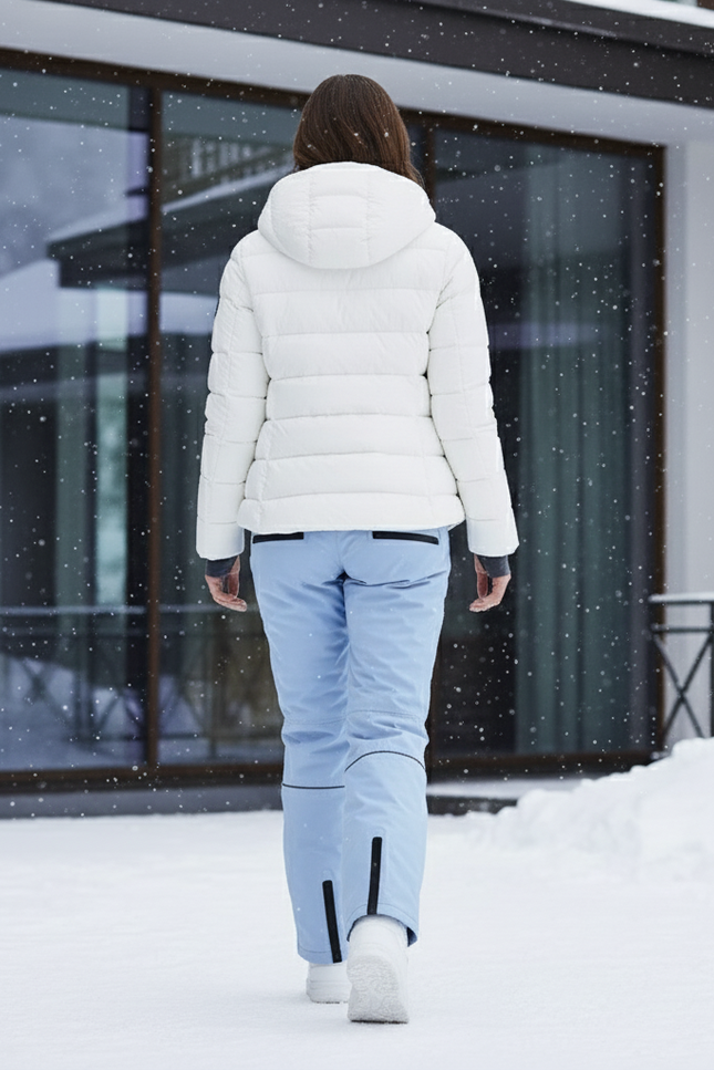 Pantalon De Ski Bleu Ciel Femme Imperméable Coupe Droite - Polyester - vue 2