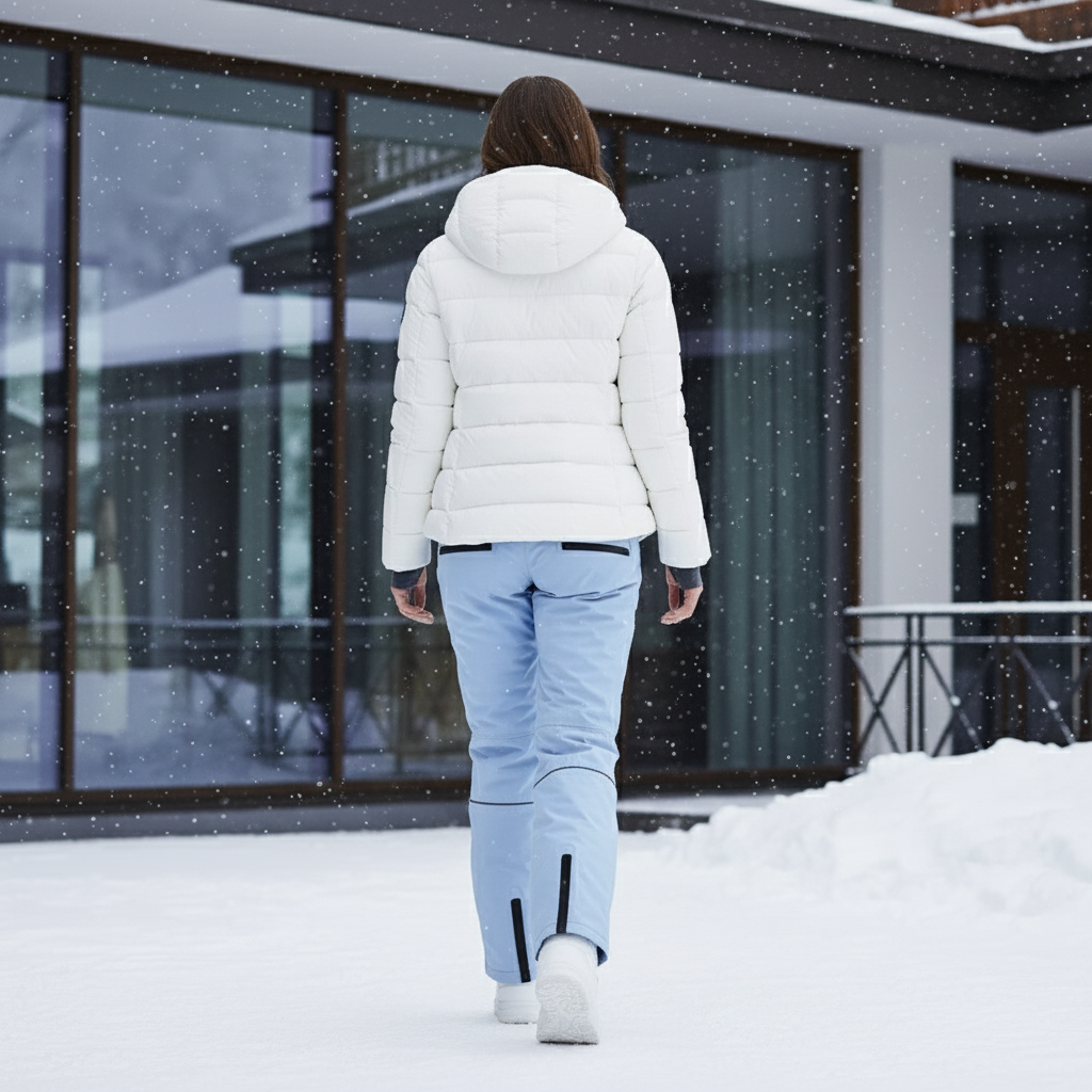Pantalon De Ski Bleu Ciel Femme Imperméable Coupe Droite - Polyester - vue 2