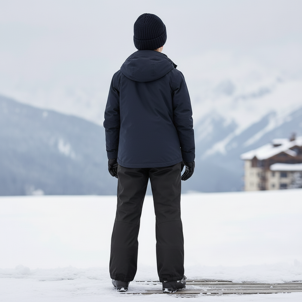 Pantalon De Ski Noir Imperméable Enfant Hiver - Polyester - vue 2
