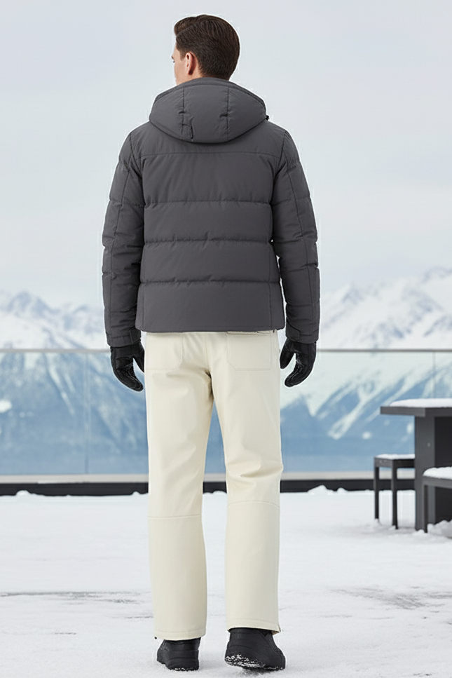 Pantalon De Ski Beige Imperméable Coupe Droite Homme Hiver - Polyester - vue 2