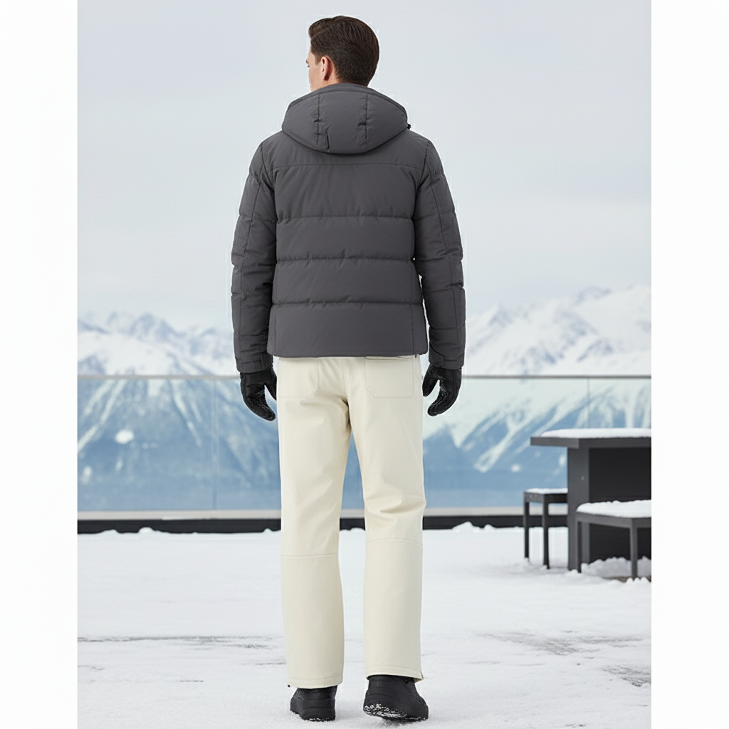 Pantalon De Ski Beige Imperméable Coupe Droite Homme Hiver - Polyester - vue 2