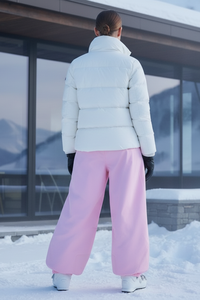 Pantalon De Ski Rose Ample Imperméable Unisexe Hiver - Polyester - vue 2