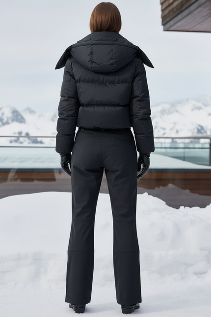 Pantalon De Ski Femme Noir Taille Haute Imperméable Hiver - Polyester - vue 2