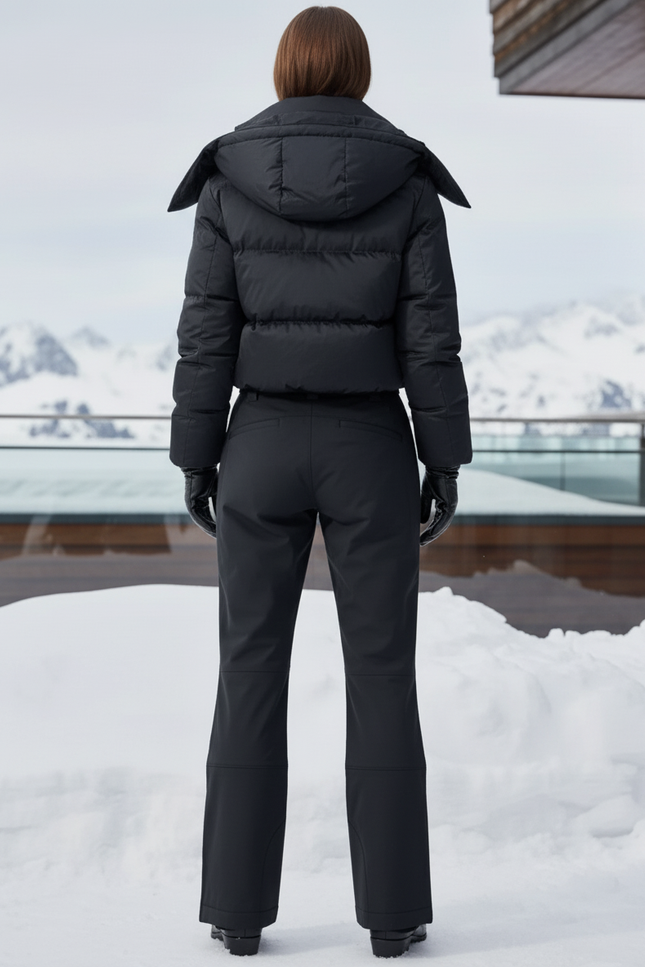 Pantalon De Ski Femme Noir Taille Haute Imperméable Hiver - Polyester - vue 2