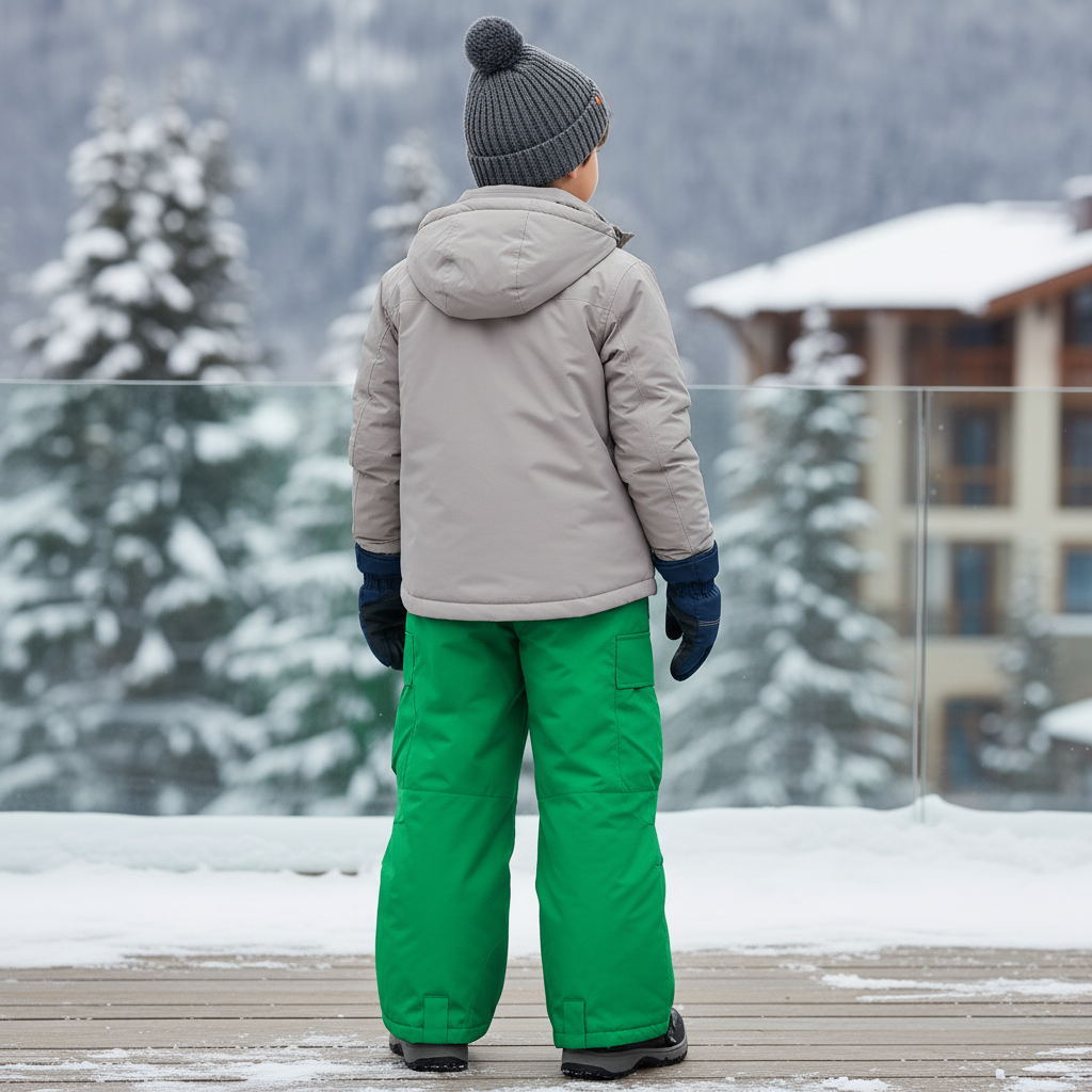 Pantalon De Ski Vert Ample Imperméable Enfant Hiver - Polyester - vue 2