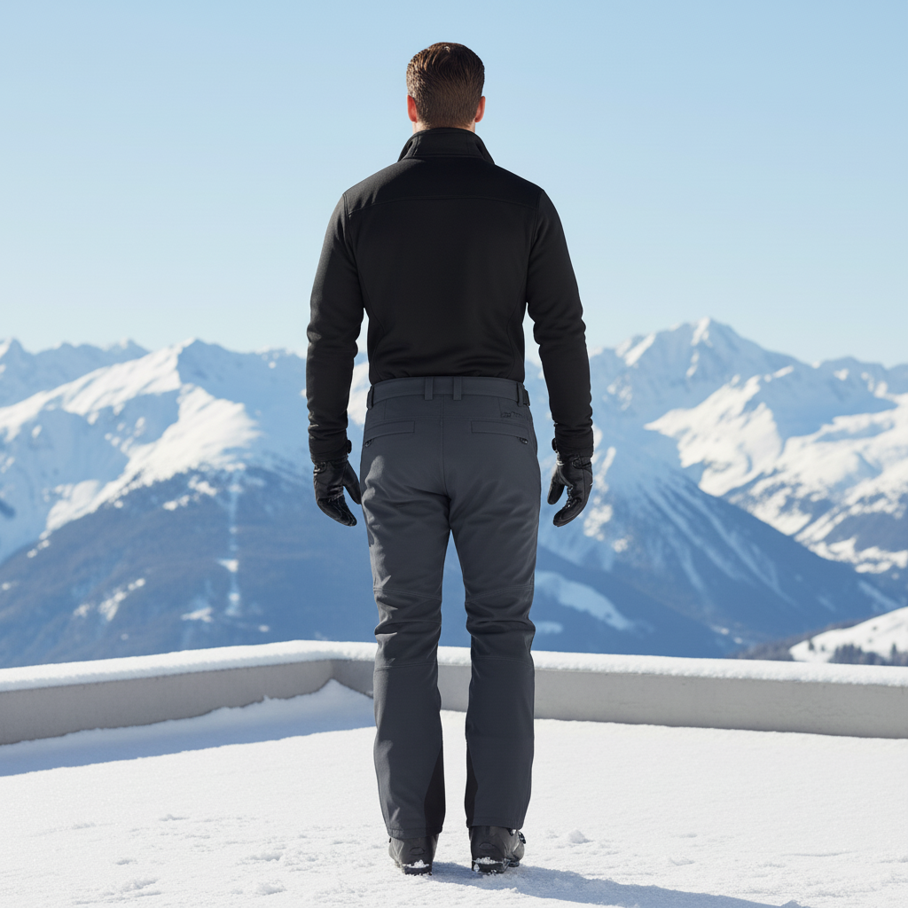 Pantalon De Ski Softshell Homme - Gris Polyester - vue 2