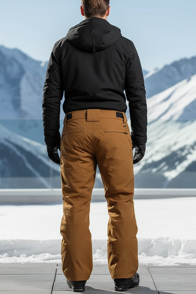 Pantalon De Ski Marron Imperméable Confortable Homme Hiver - Polyester - vue 2