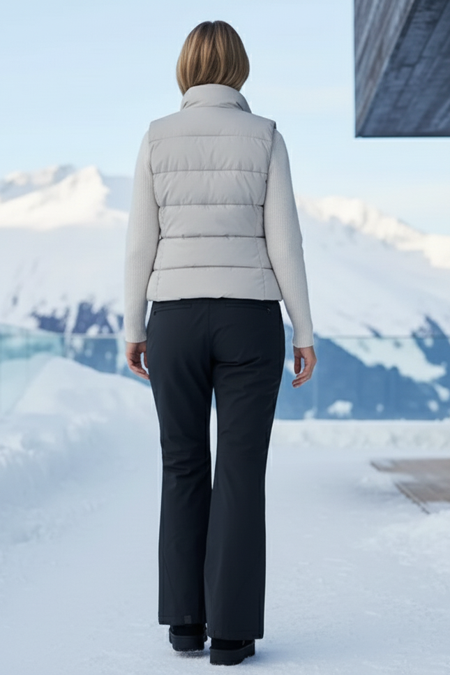 Pantalon De Ski Noir Femme Imperméable Évasé Hiver - Polyester - vue 2