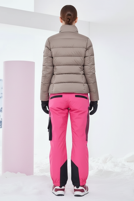 Pantalon De Ski Rose Bicolore Cargo Imperméable Femme - Polyester - vue 2