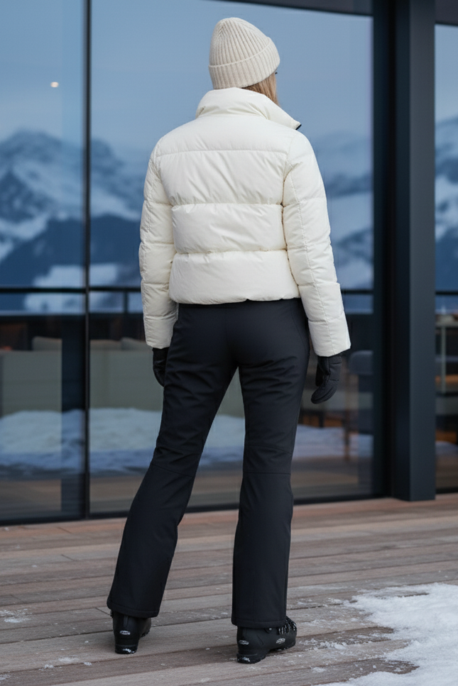 Pantalon De Ski Femme Noir Taille Haute Droit - Polyester - vue 2