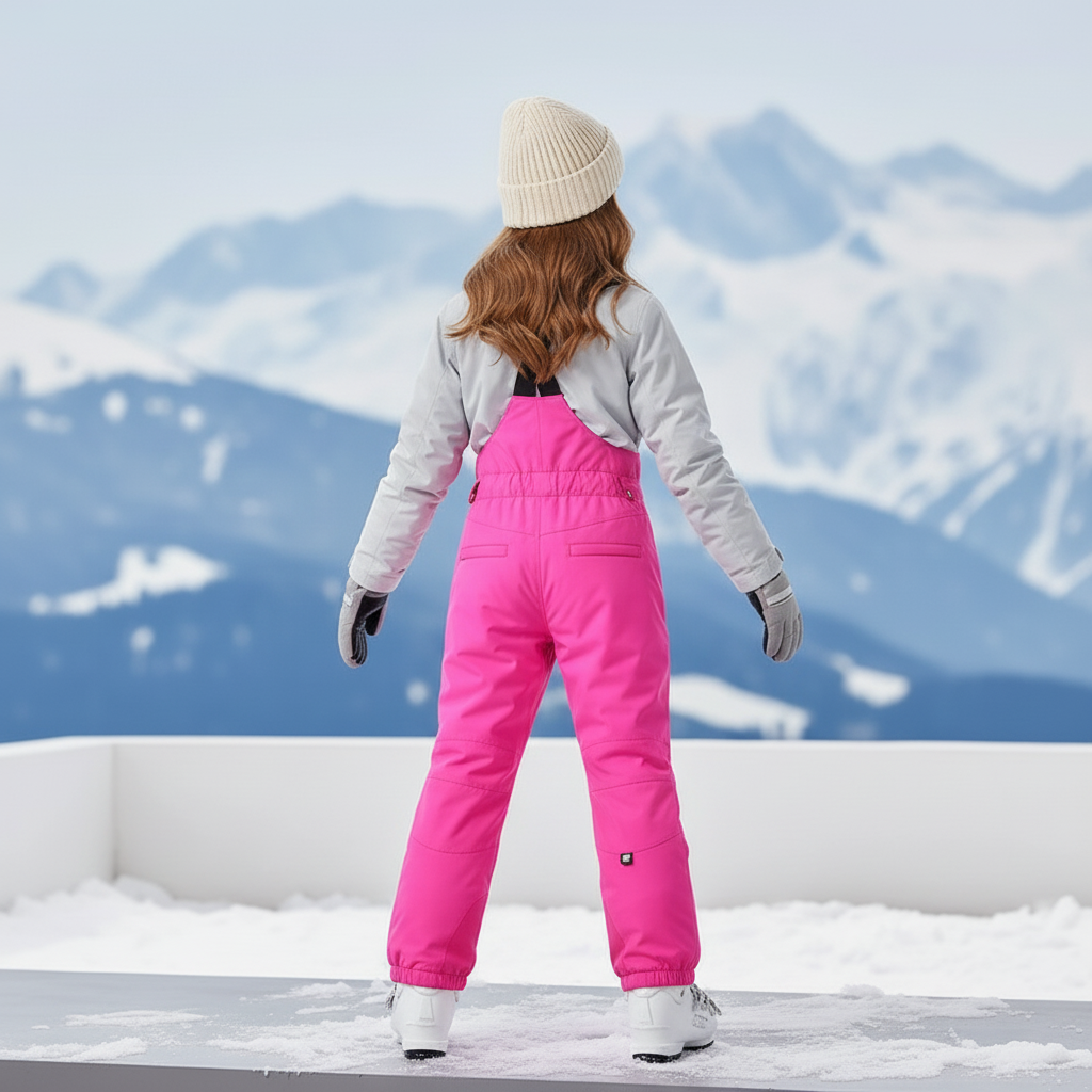 Pantalon De Ski Rose Impermébre Thermique Enfant Hiver - Polyester - vue 2
