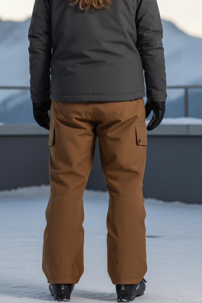Pantalon De Ski Marron Ample Cargo Homme Hiver - Polyester - vue 2