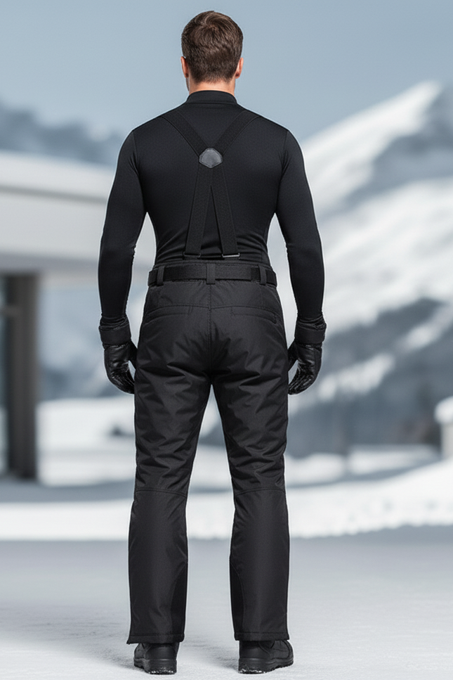 Pantalons Ski De Fond Homme - Noir Polyester - vue 2