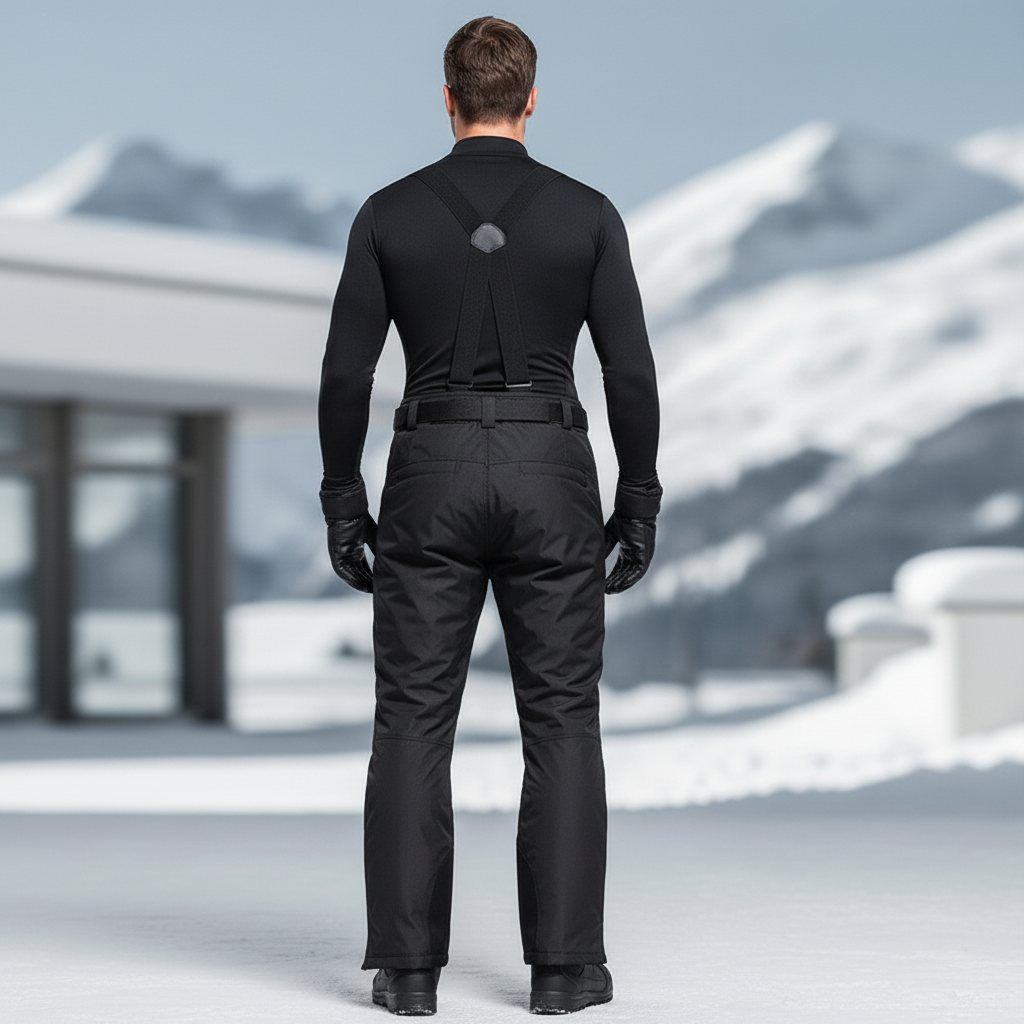 Pantalons Ski De Fond Homme - Noir Polyester - vue 2