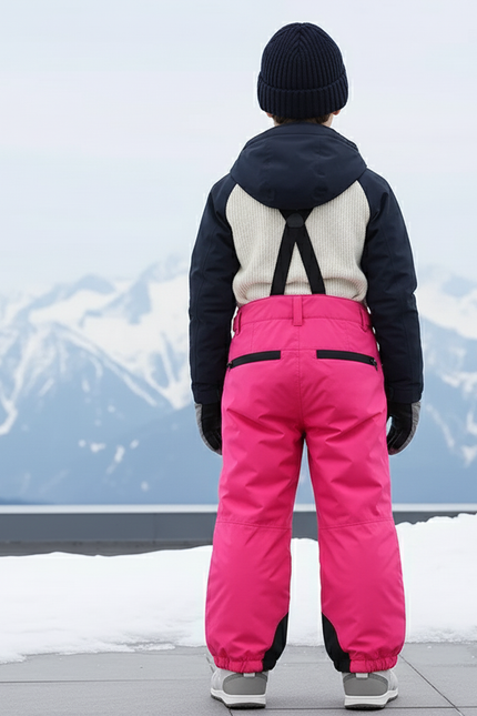 Pantalon De Ski Rose Imperméable Bretelles Enfant - Polyester - vue 2