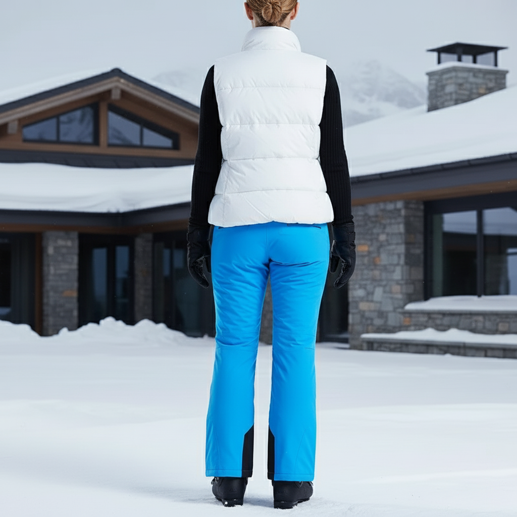 Pantalon De Ski Bleu Coupe Droite Imperméable Femme - Polyester - vue 2