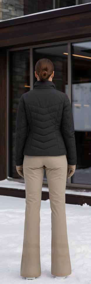 Pantalon De Ski Beige Slim Imperméable Chaud Femme - Polyester - vue 2