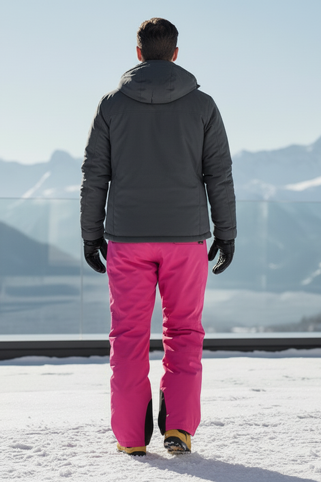 Pantalon De Ski Rose Vif Imperméable Coupe Droite - Polyester - vue 2