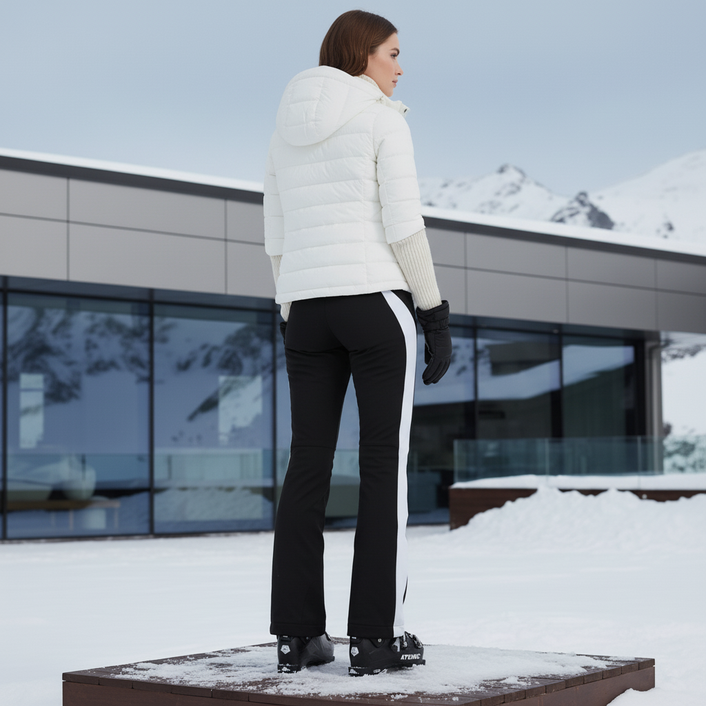 Pantalon De Ski Stretch - Noir Polyester - vue 2