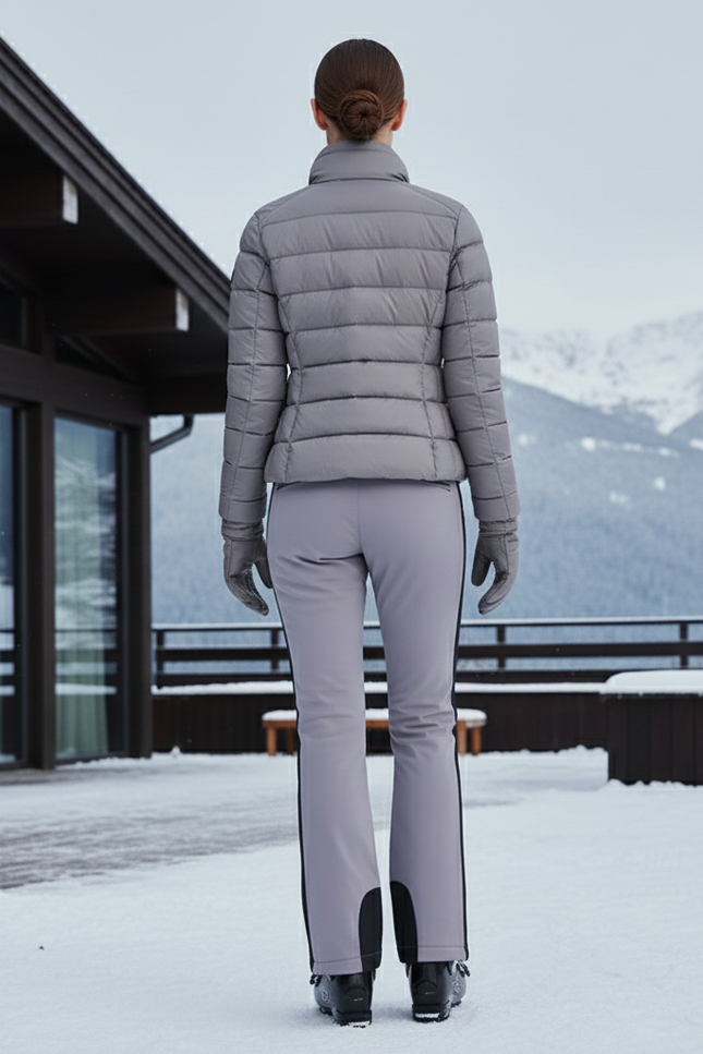 Pantalon De Ski Avec Sous Pied - Gris Polyester - vue 2