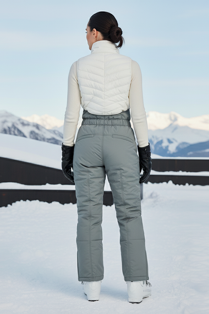 Pantalon De Ski Gris Salopette Matelassée Imperméable Femme - Polyester - vue 2