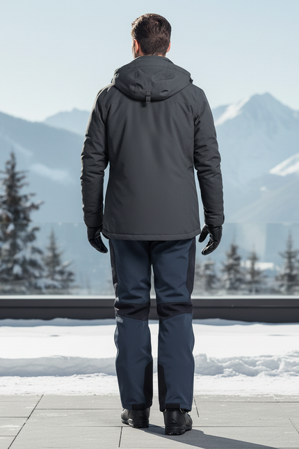 Pantalon De Ski Homme Imperméable Coupe Droite Bicolore - Marine Polyester - vue 2