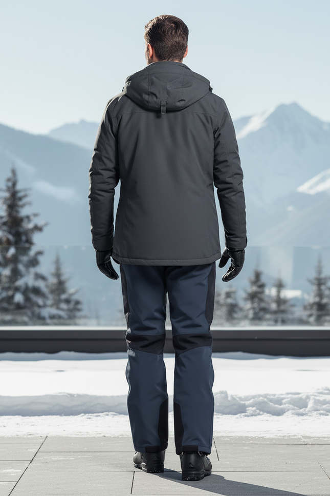 Pantalon De Ski Homme Imperméable Coupe Droite Bicolore - Marine Polyester - vue 2
