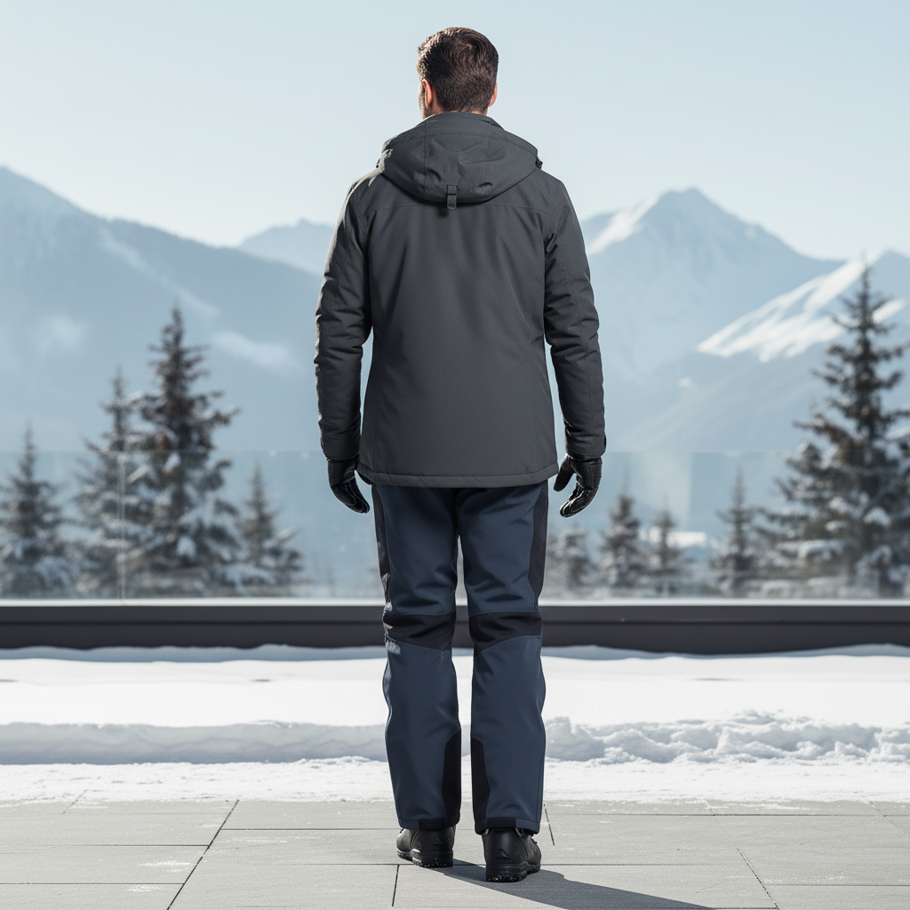 Pantalon De Ski Homme Imperméable Coupe Droite Bicolore - Marine Polyester - vue 2