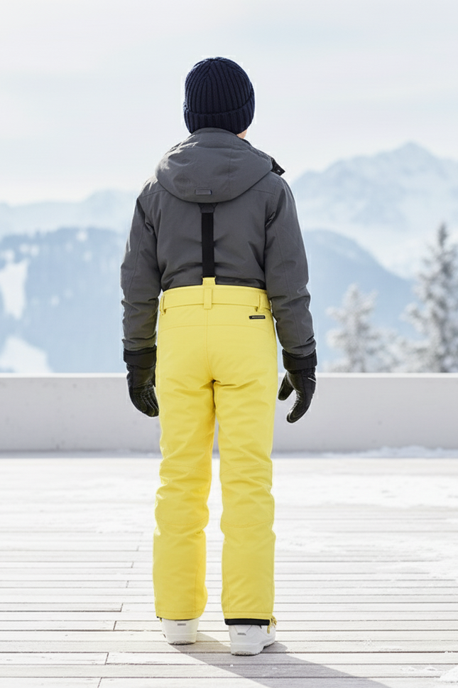 Pantalon De Ski Jaune Enfant Imperméable Salopette Hiver - Polyester - vue 2