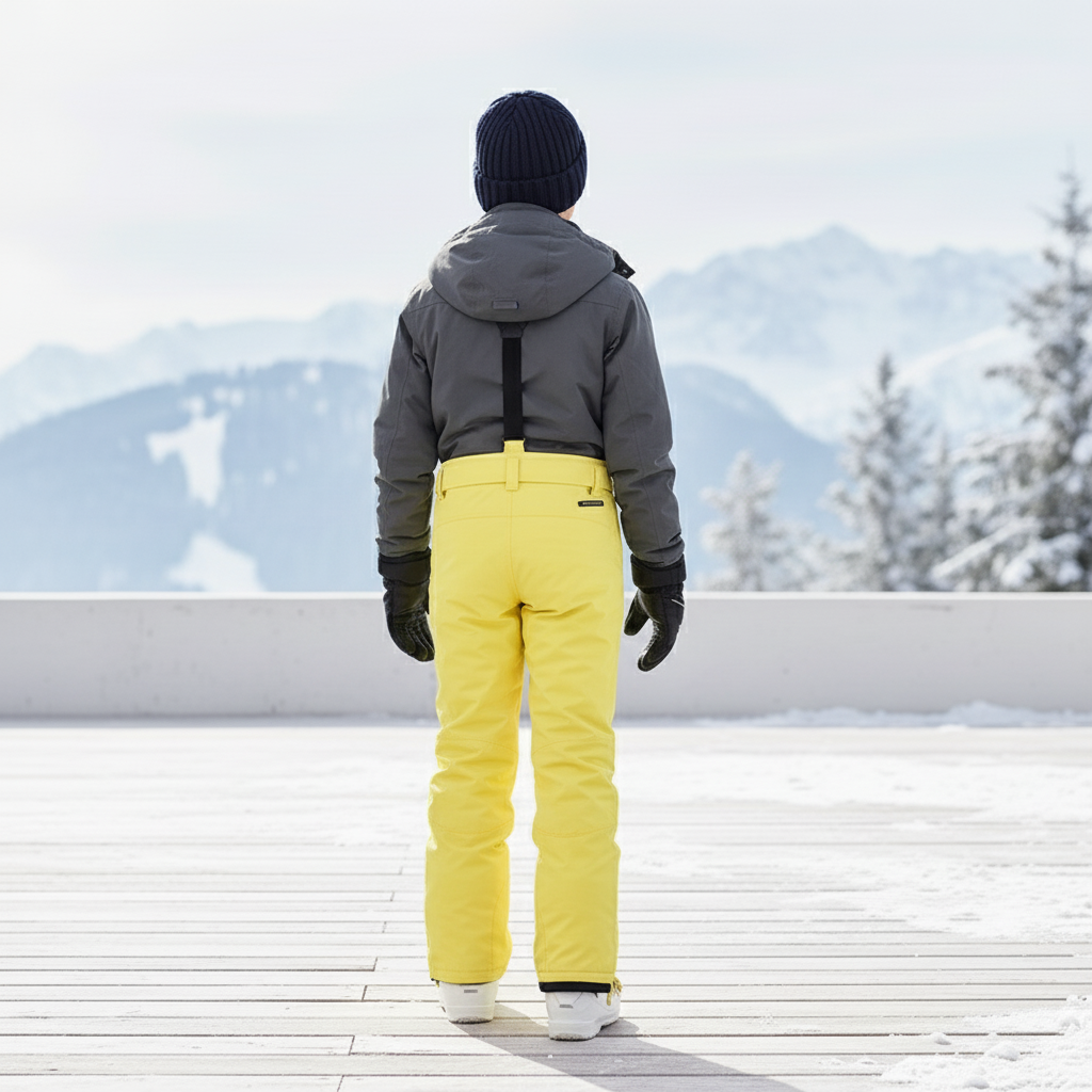 Pantalon De Ski Jaune Enfant Imperméable Salopette Hiver - Polyester - vue 2
