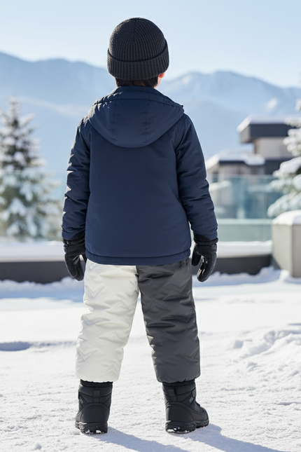Pantalon De Ski Bicolore Matelassé Enfant Imperméable Chaud - Multicolore Polyester - vue 2