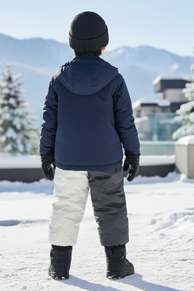 Pantalon De Ski Bicolore Matelassé Enfant Imperméable Chaud - Multicolore Polyester - vue 2
