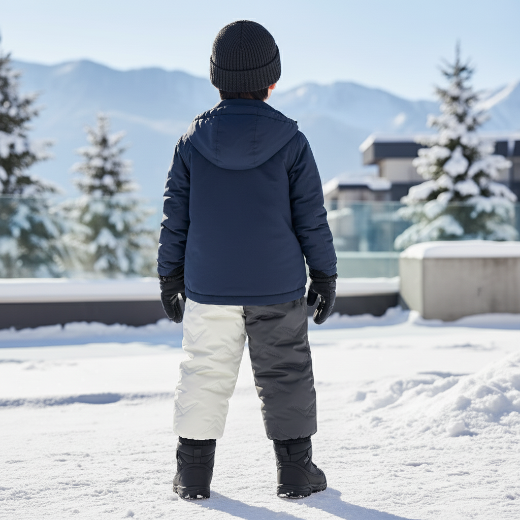 Pantalon De Ski Bicolore Matelassé Enfant Imperméable Chaud - Multicolore Polyester - vue 2