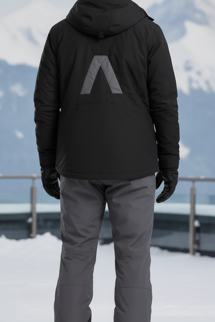 Pantalon De Ski Homme Gris Imperméable Bretelles Coupe Droite - Polyester - vue 2