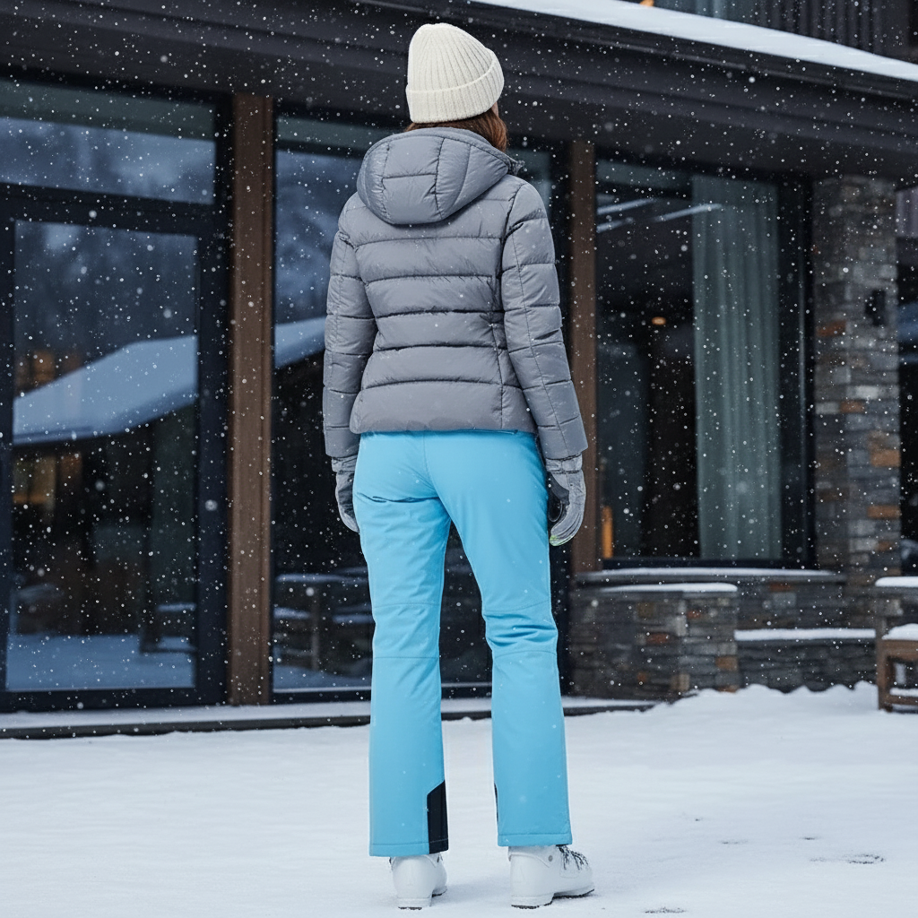 Pantalon De Ski Bleu Ciel, Droit, Imperméable, Respirant, Femme - Polyester - vue 2