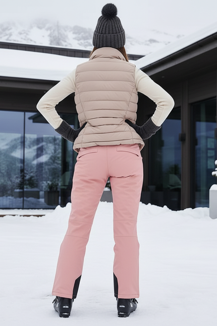 Pantalon De Ski Rose Poudré Imperméable Femme Hiver - Polyester - vue 2