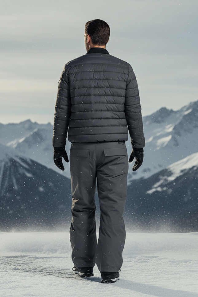 Pantalon De Ski Gris Ample Imperméable Cargo Homme - Polyester - vue 2