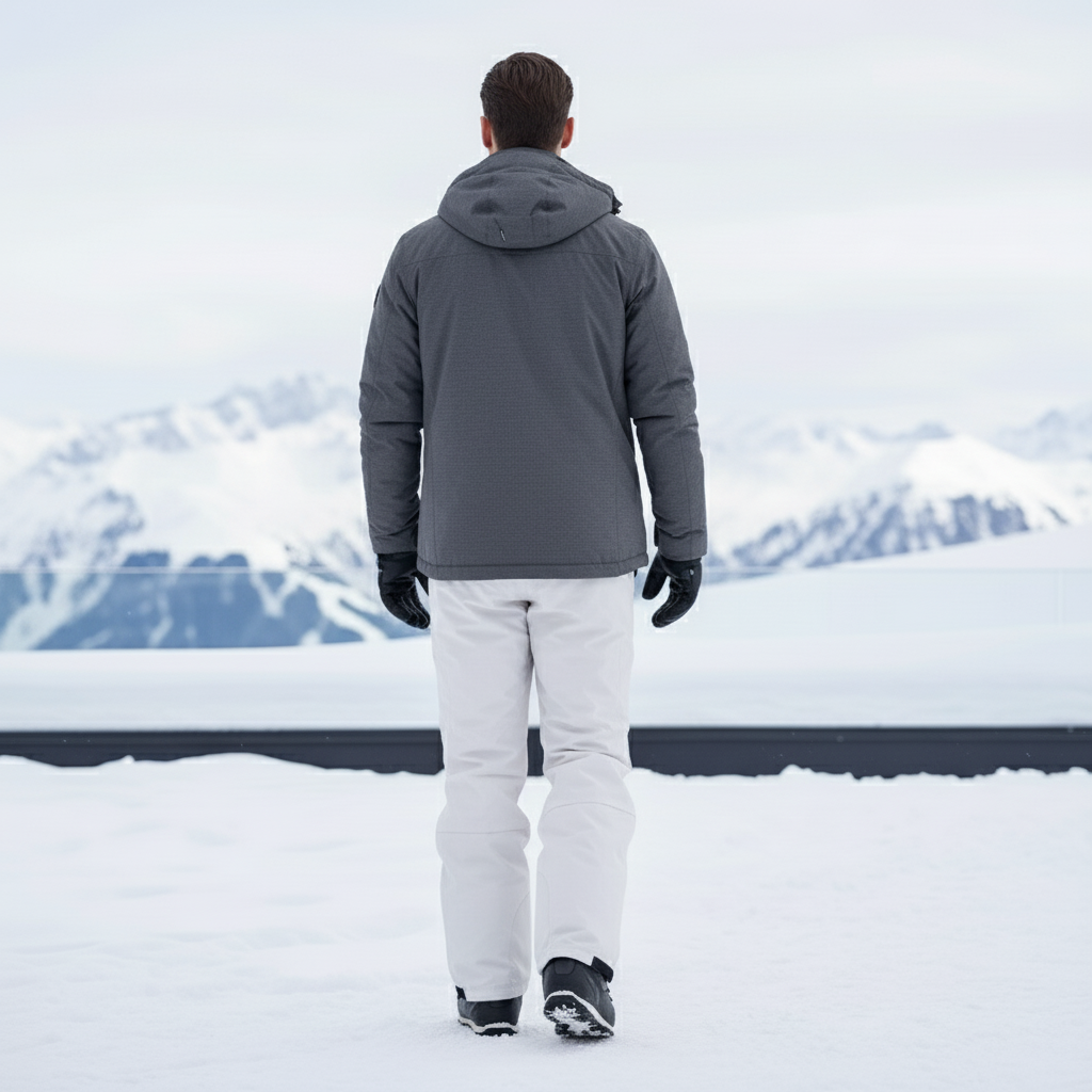 Pantalon De Ski Blanc Coupe Droite Respirant Imperméable Hiver Homme - Polyester - vue 2