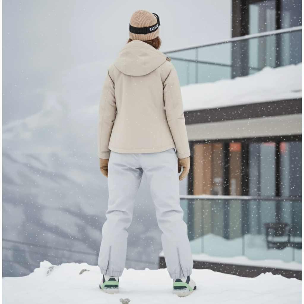 Pantalon De Ski Gris Clair Imperméable Respirant Ample Femme - Polyester - vue 2