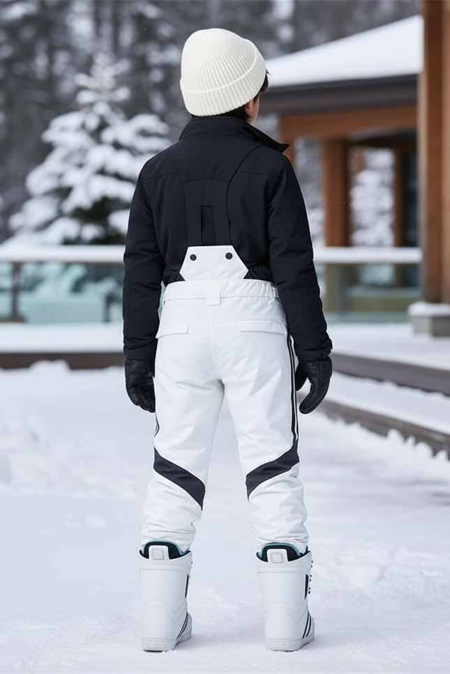 Pantalon De Ski Blanc Imperméable Enfant Hiver Sportif - Polyester - vue 2