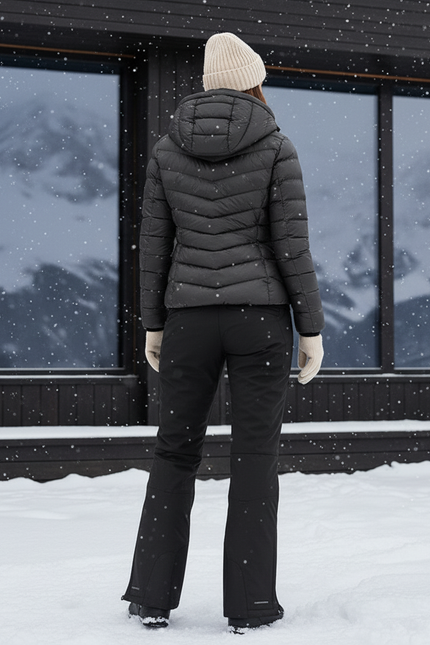 Pantalon De Ski Noir Coupe Droite Imperméable Thermique Femme - Polyester - vue 2
