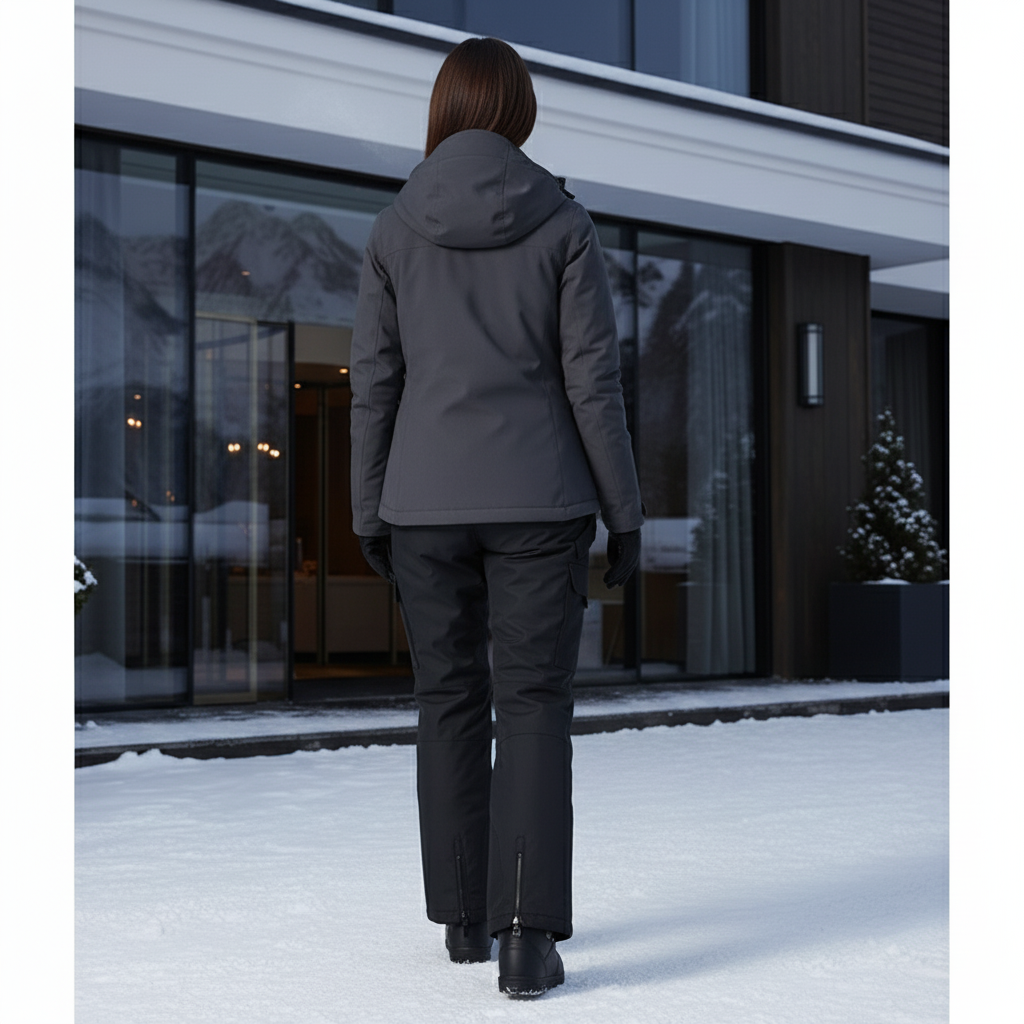 Pantalon De Ski Noir Salopette Imperméable Unisexe Cargo - Polyester - vue 2