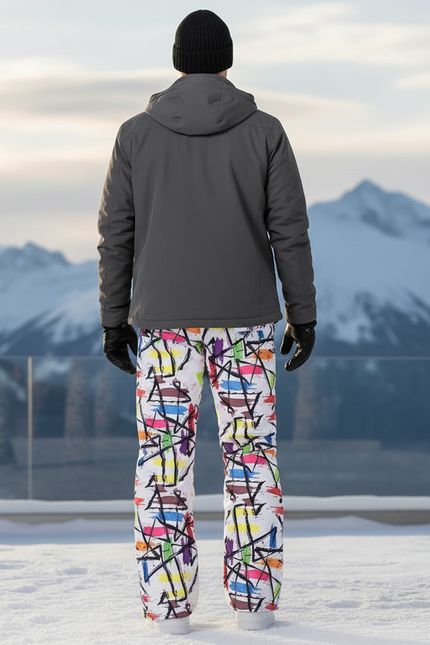 Pantalon De Ski Tendance - Multicolore Polyester - vue 2