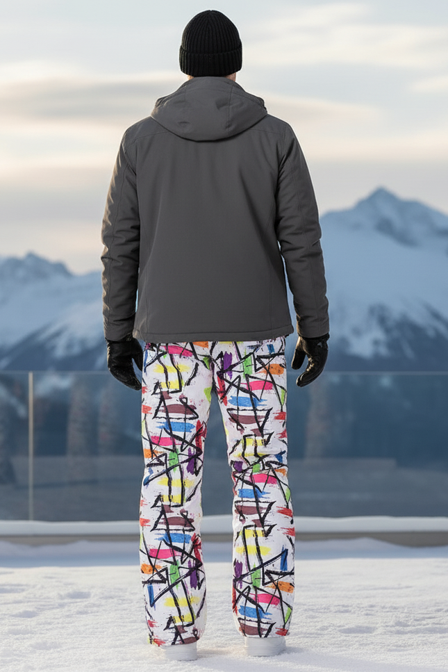 Pantalon De Ski Tendance - Multicolore Polyester - vue 2