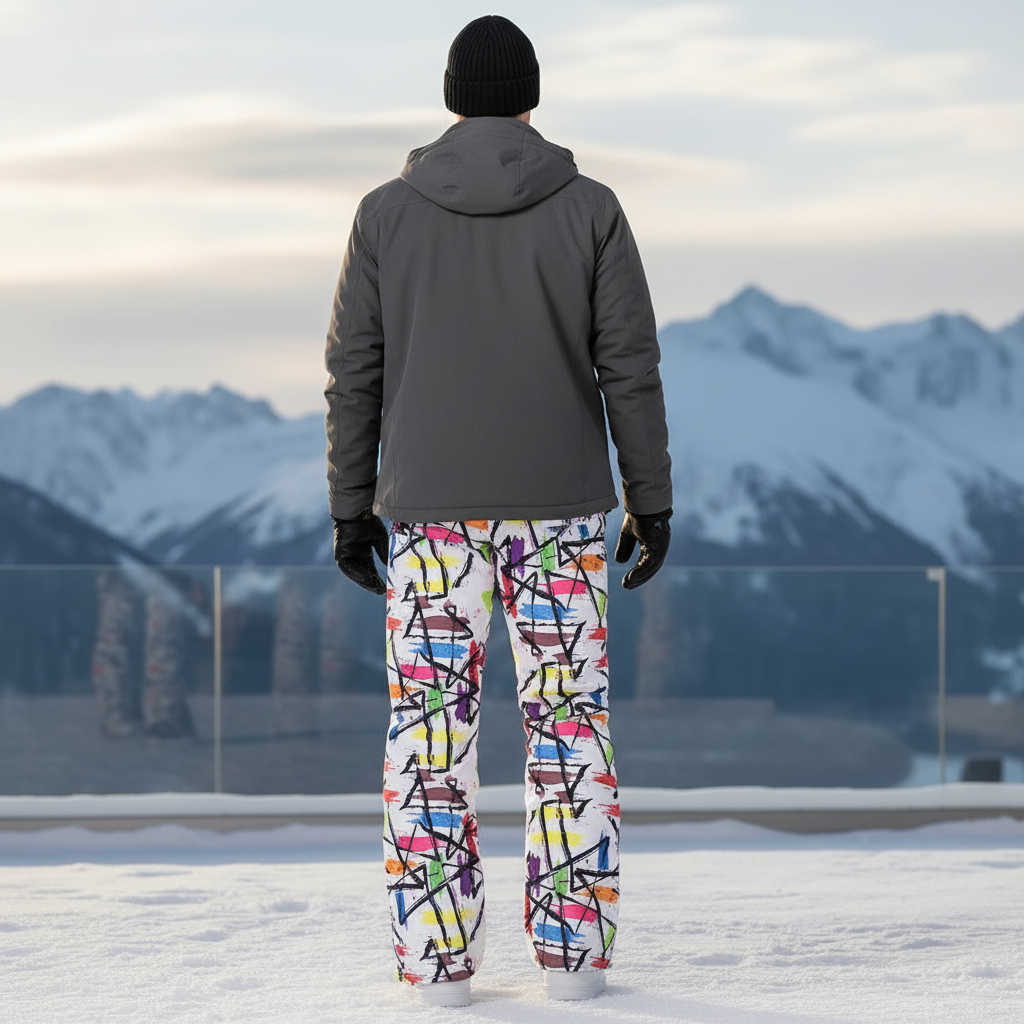 Pantalon De Ski Tendance - Multicolore Polyester - vue 2