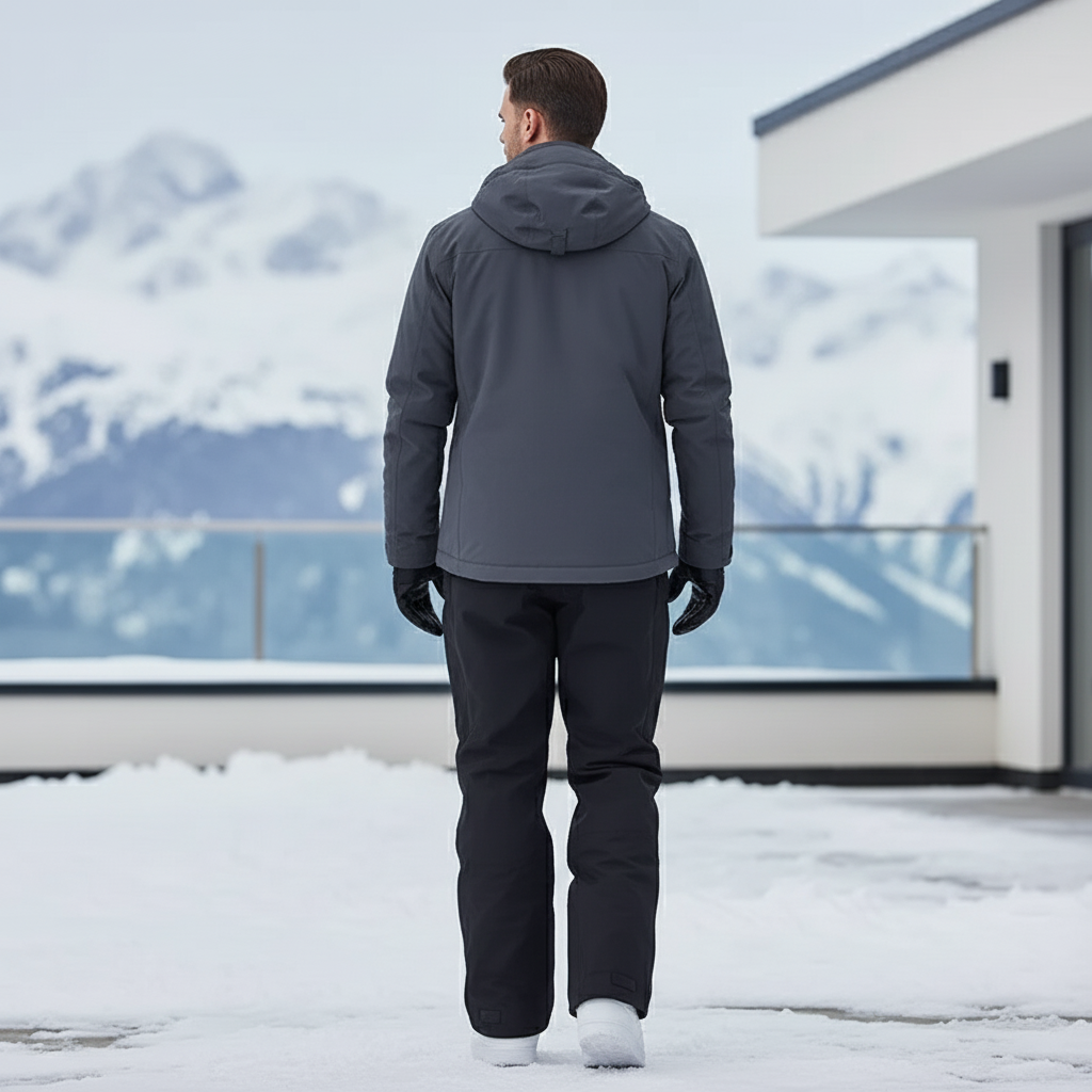 Pantalon De Ski Noir Imperméable Homme Chaud Technique - Polyester - vue 2