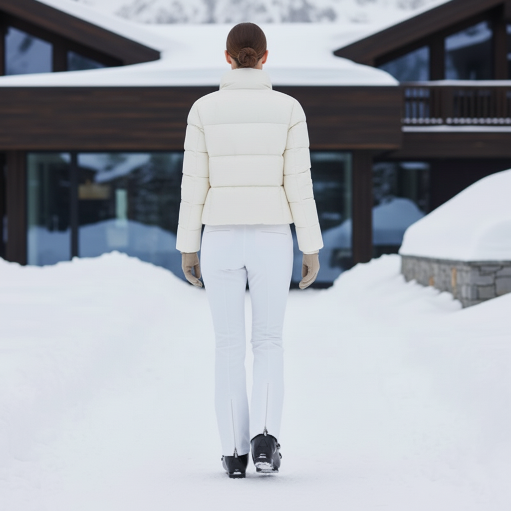 Pantalon De Ski Blanc Slim Ajusté Ceinture Femme - Polyester - vue 2