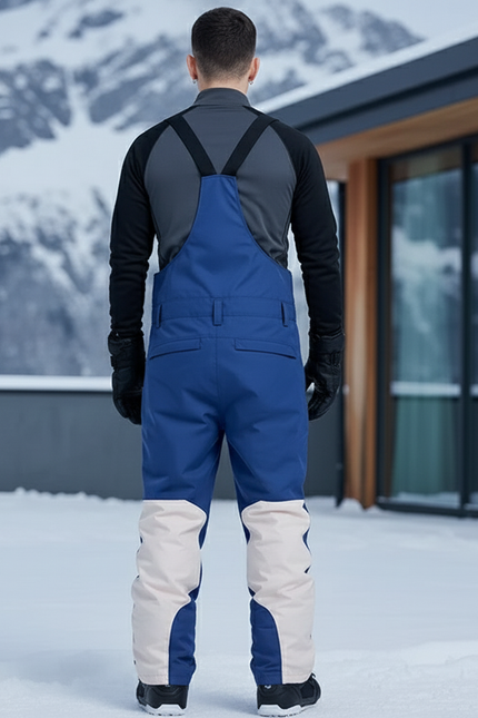 Pantalon De Ski Salopette Bicolore Bleu Imperméable Unisexe - Polyester - vue 2