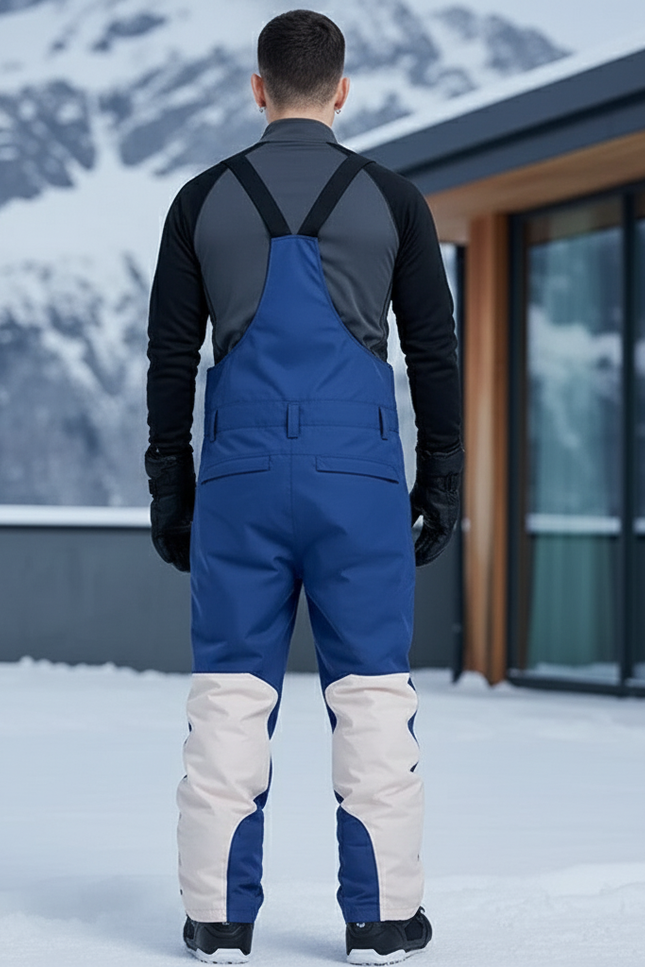 Pantalon De Ski Salopette Bicolore Bleu Imperméable Unisexe - Polyester - vue 2